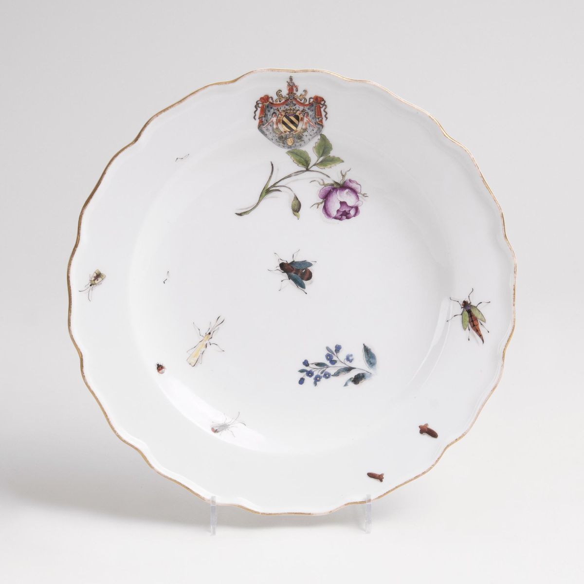 A Plate with Coat of Arms of 'Carlo Ferrero' A Plate with Coat of Arms of 'Carlo Ferrero'