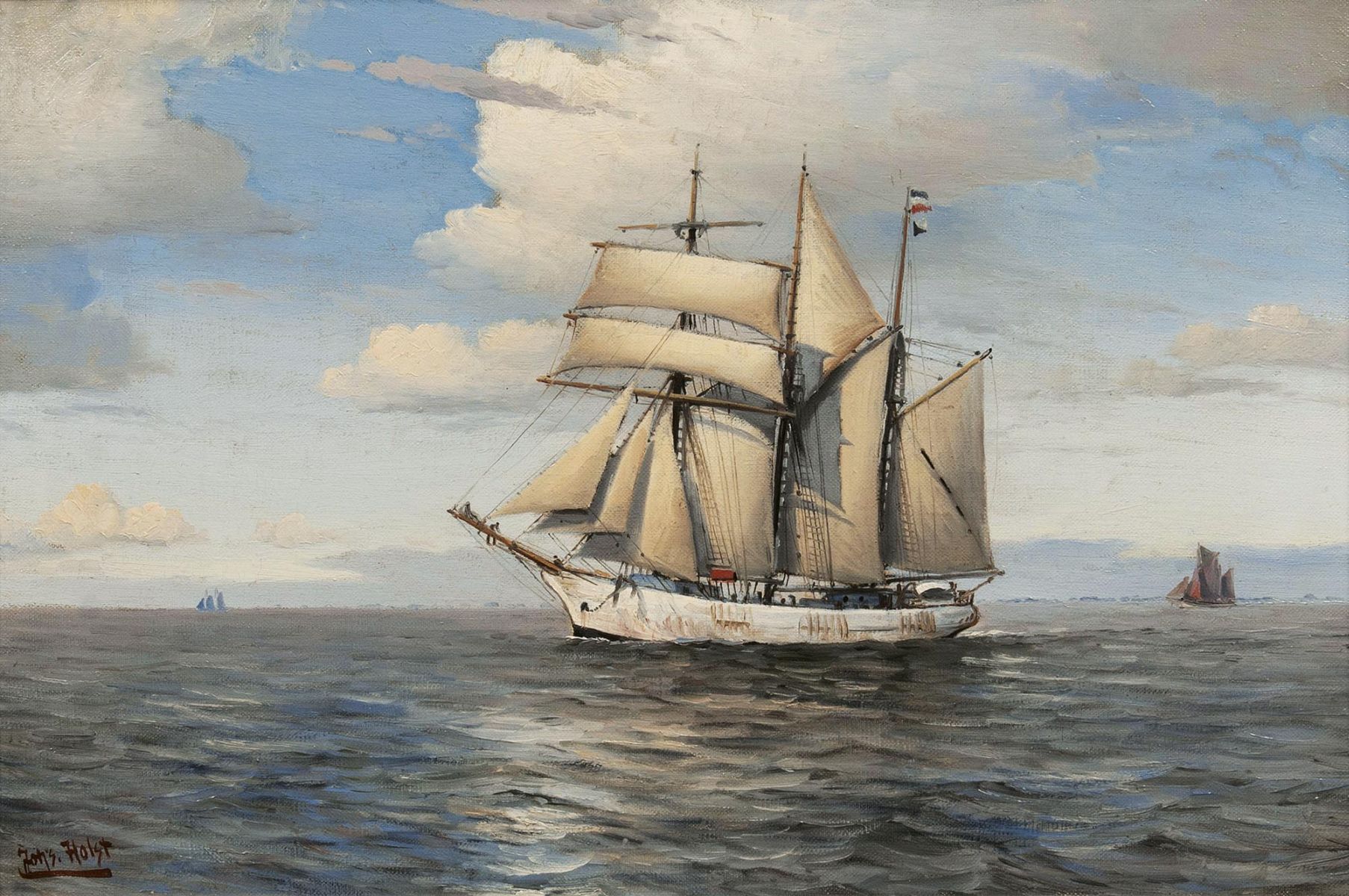 Johannes Holst - Schiff am Horizont. 