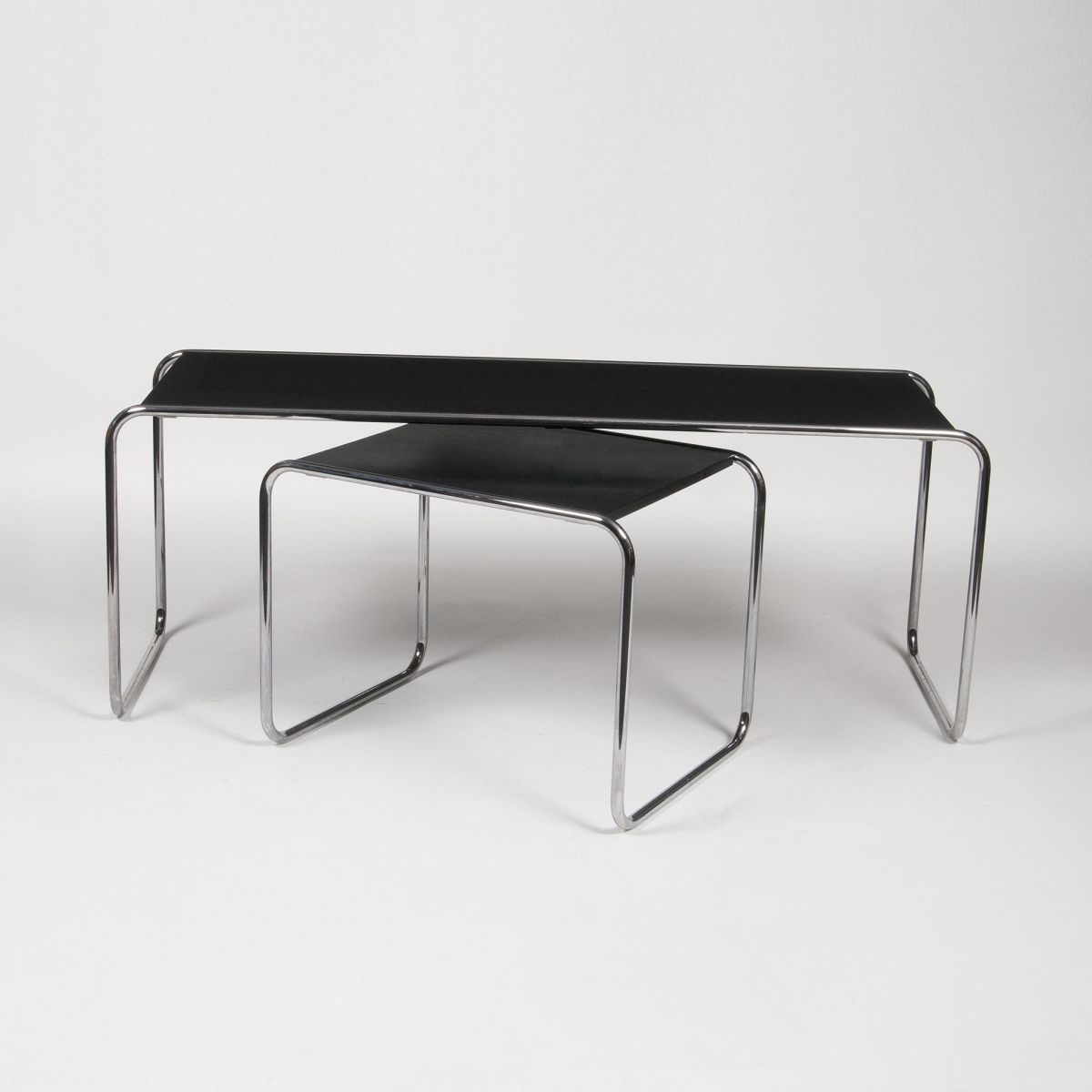 A Set of 2 Sidetables 'B9' and B10' for Thonet