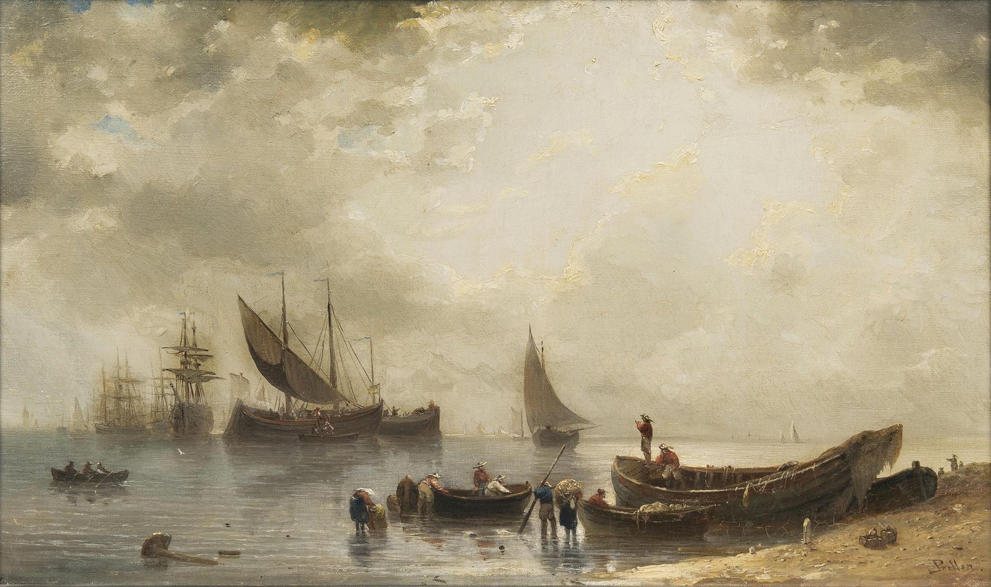 Friedrich Preller d. J. - Fisherfolk on the Beach Fisherfolk on the Beach