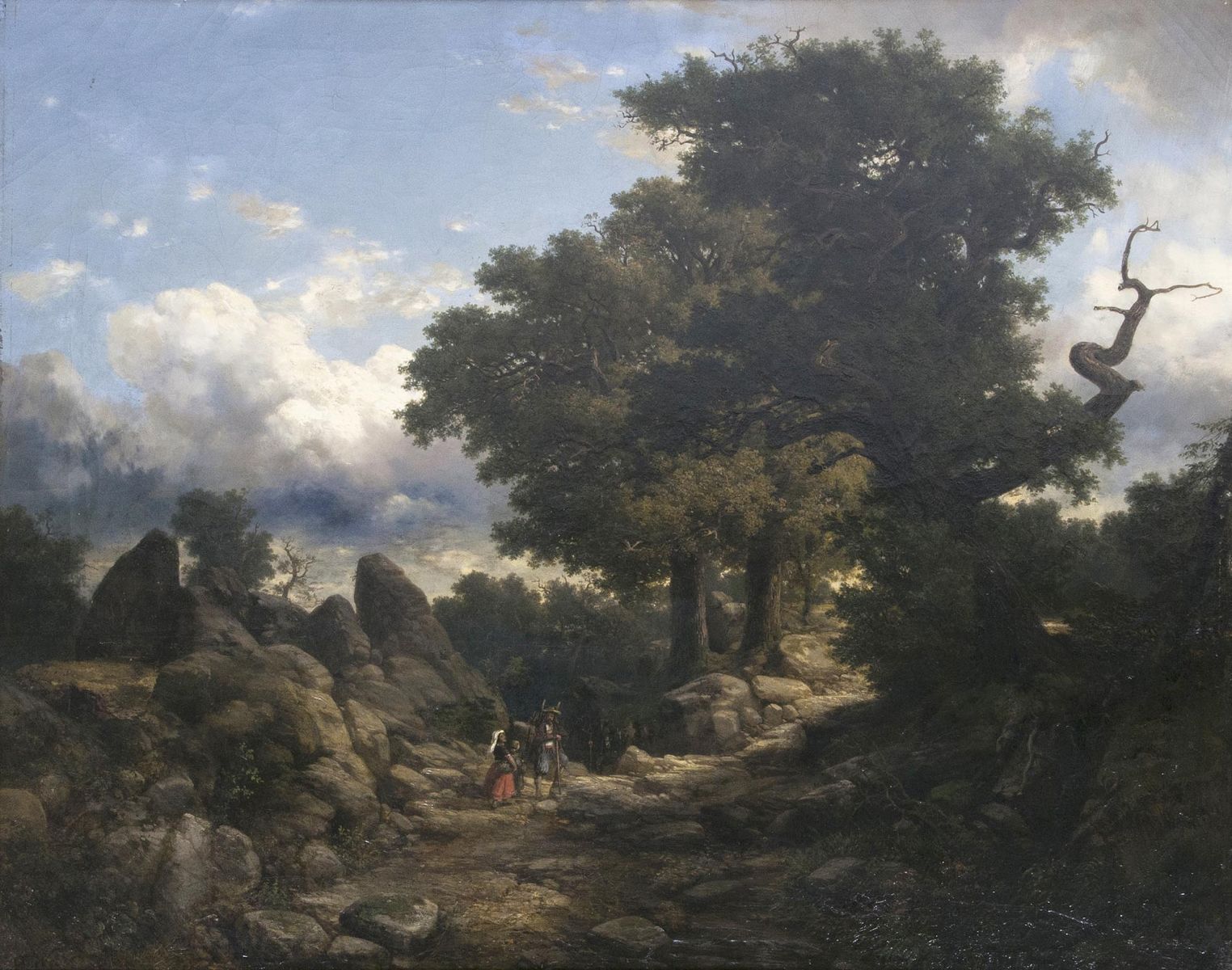 August Weber - Hiker in rocky landscape Hiker in rocky landscape