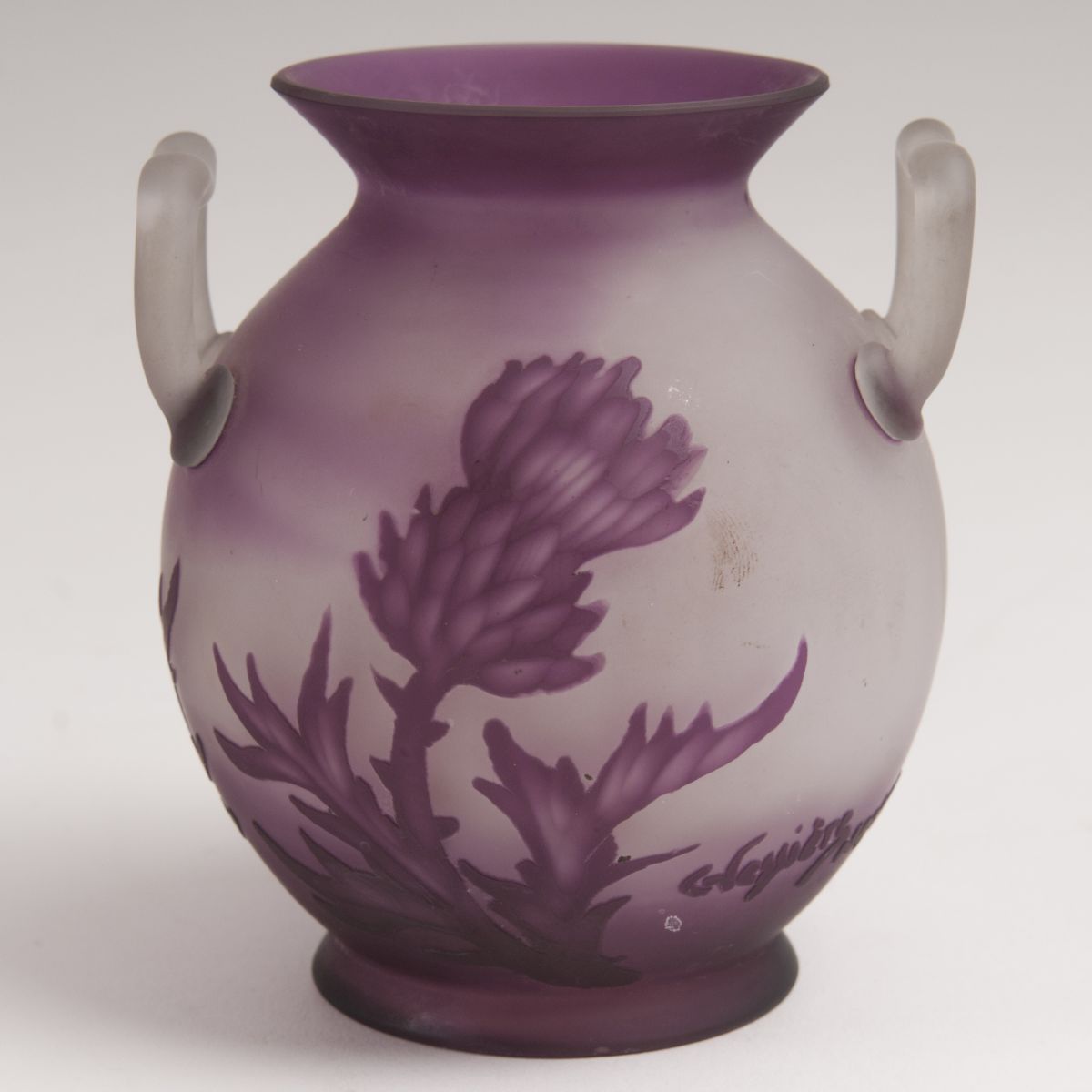 A Small Double Art-nouveau Vase with Thistles - image 2