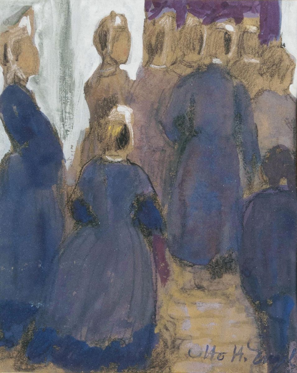 Otto Heinrich Engel - Kirchgang auf Föhr Kirchgang auf Föhr