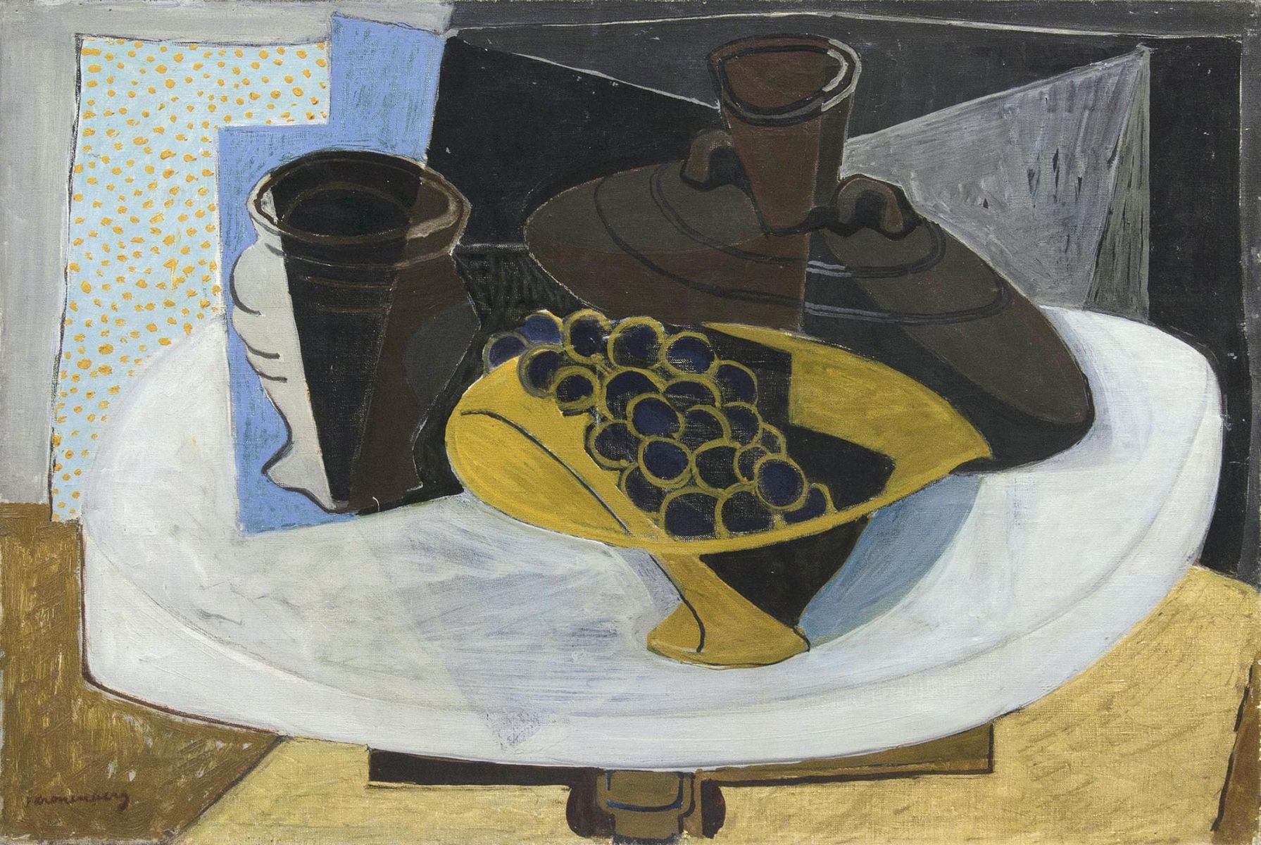 Fritz Kronenberg - Stilleben mit gelber Schale Stilleben mit gelber Schale