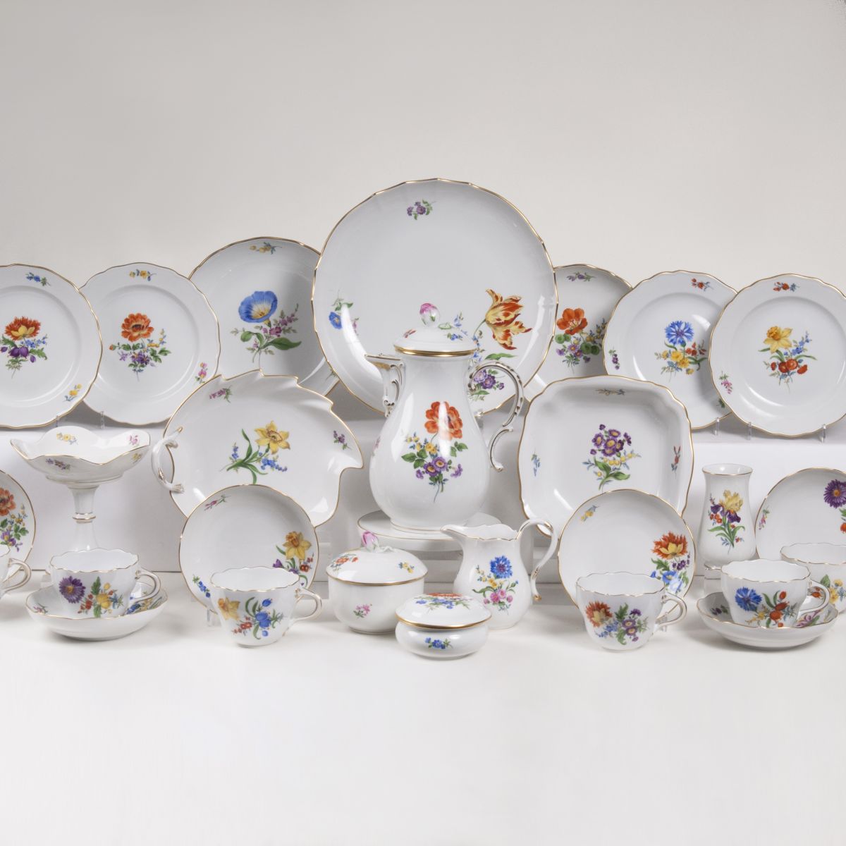 A Coffee Service 'Deutsche Blume' for 6 Persons A Coffee Service 'Deutsche Blume' for 6 Persons