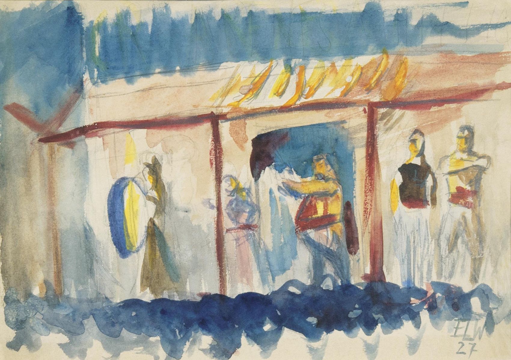 Elfriede Lohse-Wächtler - Auf dem Jahrmarkt Auf dem Jahrmarkt