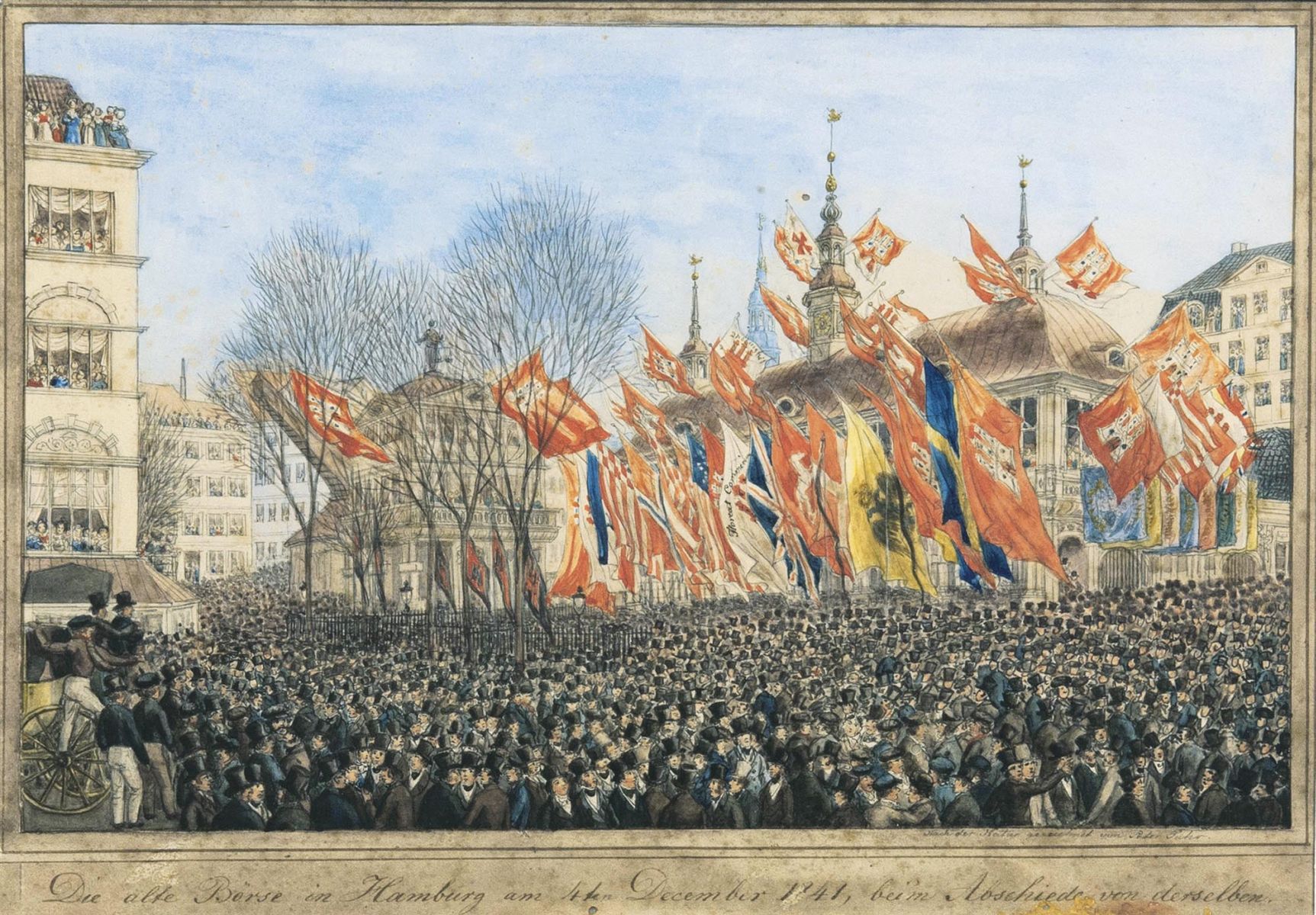 Peter Suhr - Die Alte Börse in Hamburg 1841 Die Alte Börse in Hamburg 1841