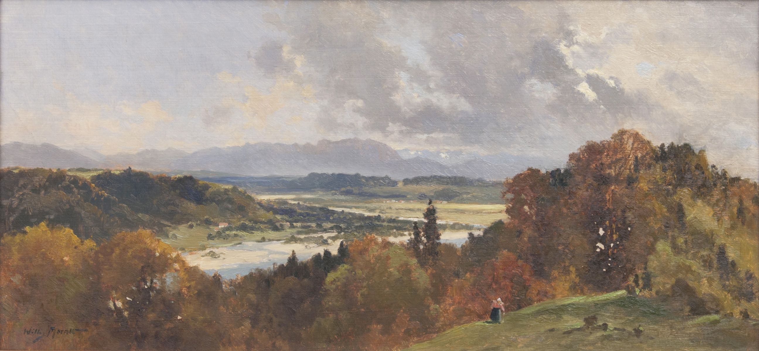 Willy Moralt - Valley of River Isar near Wolfratshausen Valley of River Isar near Wolfratshausen