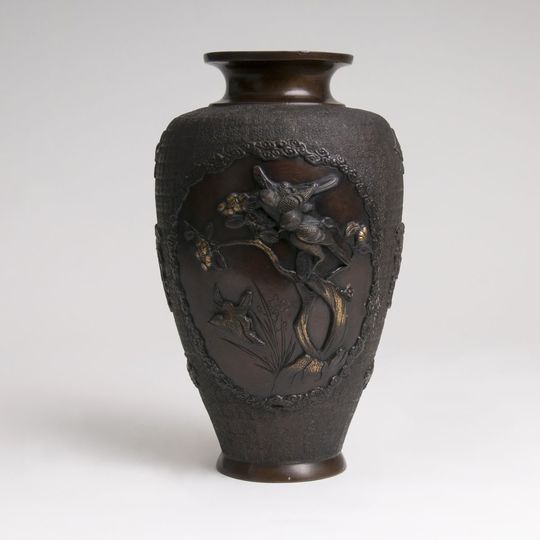 A Vase with rich relief decor