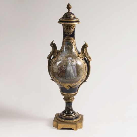 A Large Splendid Vase in Sèvres Style