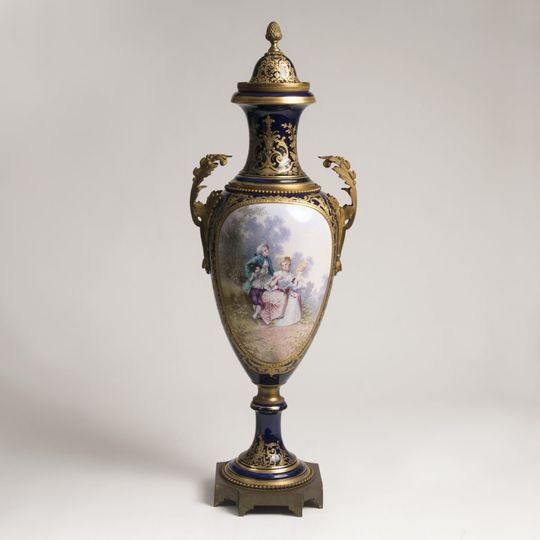 A Large Splendid Vase in Sèvres Style