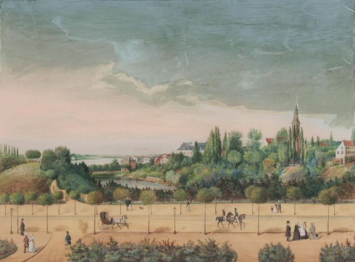 Jungfernstieg mit Binnen- und Außenalster