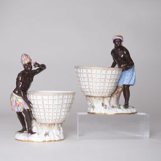 Two Vessels with Figures of Blackamoors