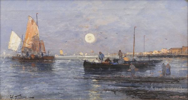 Fishing Boats in Moonlight