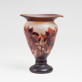An Art Nouveau Chalice Vase with Mountain Ash