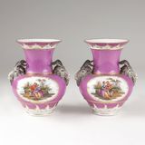 A pair of Vases with Watteau scenes