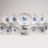 A Dinner Service 'Blue Flower with Insects' for 6 Persons