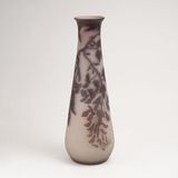 A Large Art Nouveau Gallé Vase with Wisteria