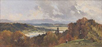 Valley of River Isar near Wolfratshausen