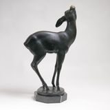 A Large Animal Bronze 'Standing Fawn' - image 3