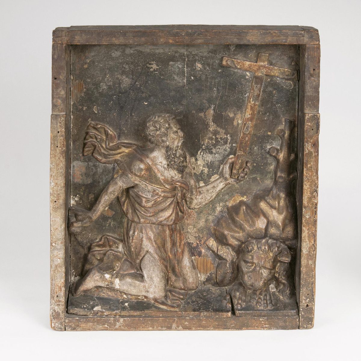 A Wooden Relief 'Saint Jerome in the Wilderness' A Wooden Relief 'Saint Jerome in the Wilderness'