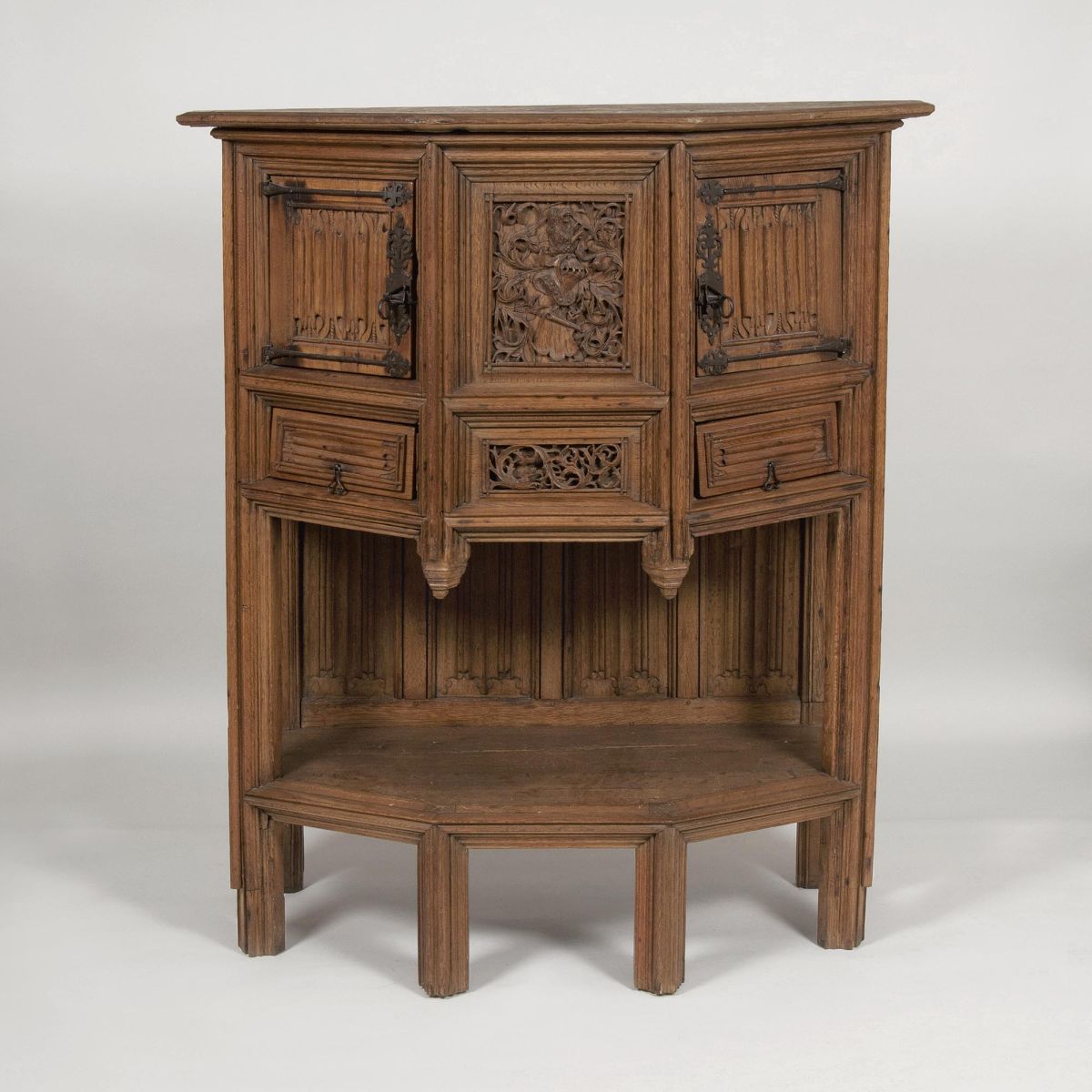 A late Gothic Cabinet on Stand A late Gothic Cabinet on Stand