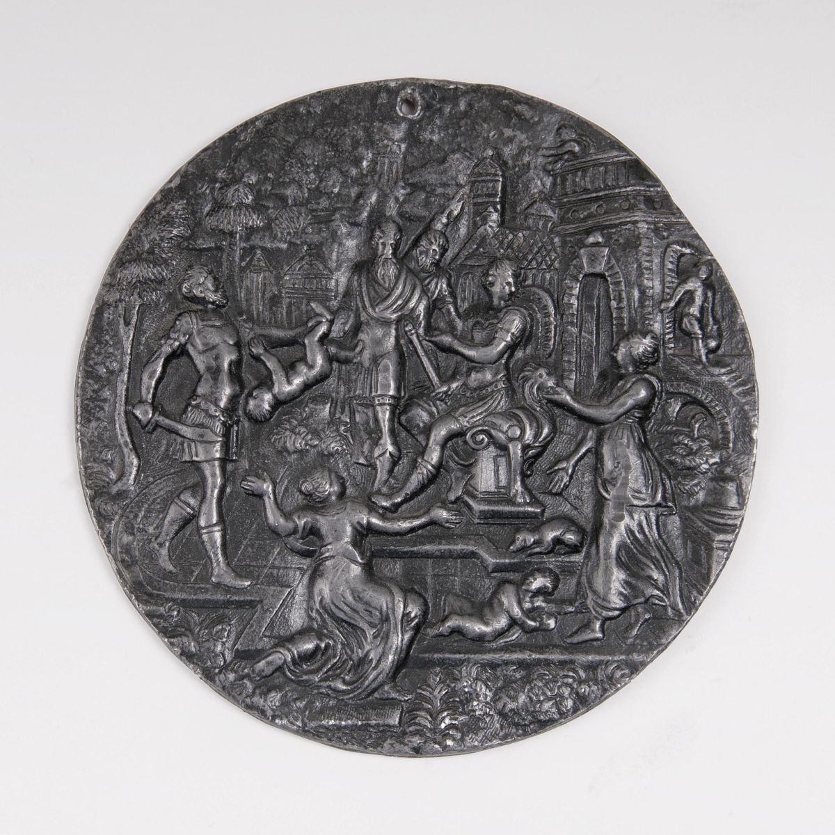 A Reliefed Plaque 'The Judgment of Solomon' A Reliefed Plaque 'The Judgment of Solomon'