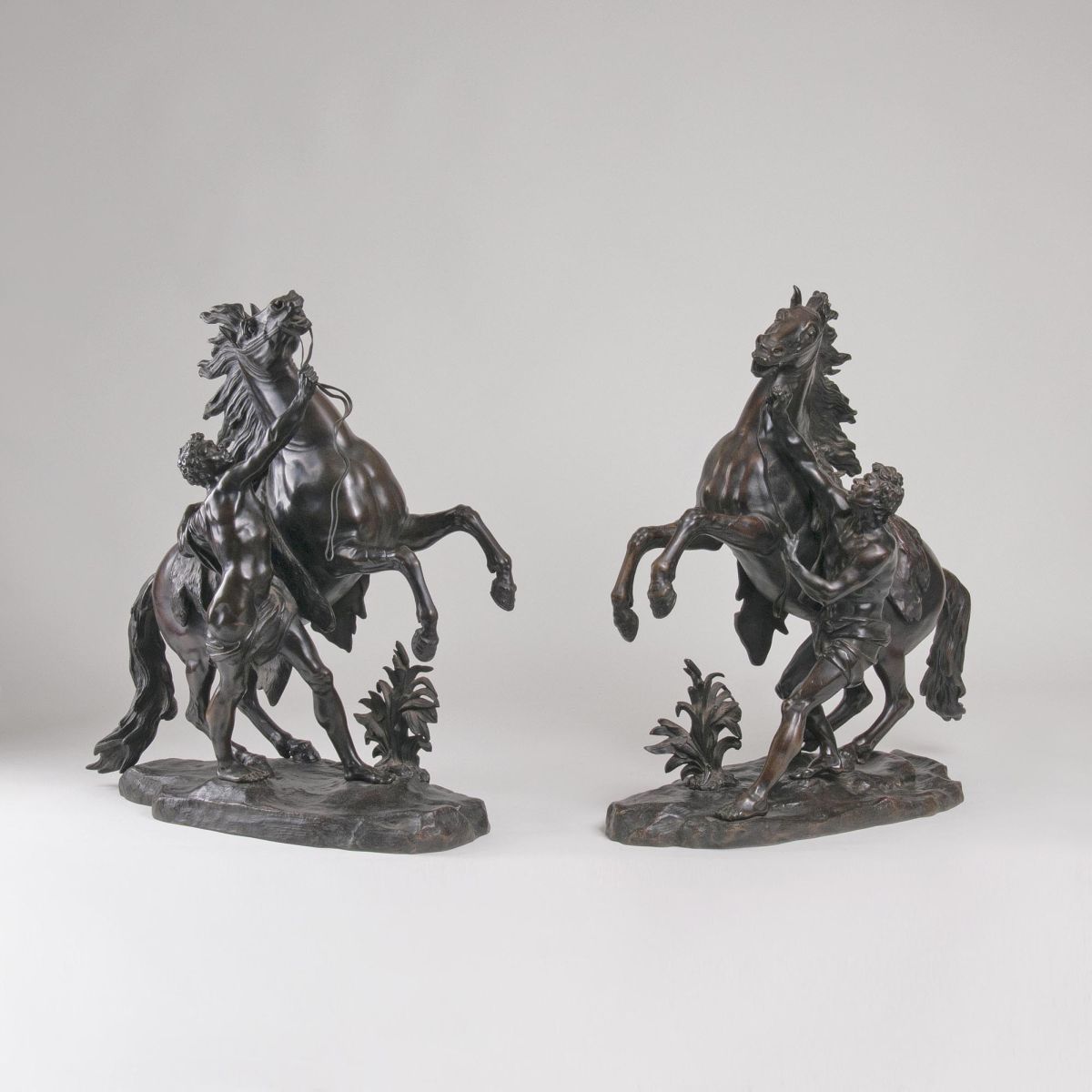 Nicolas Coustou, nach - Imposante Bronze-Gruppe 'Pferdepaar von Marly' Imposante Bronze-Gruppe 'Pferdepaar von Marly'