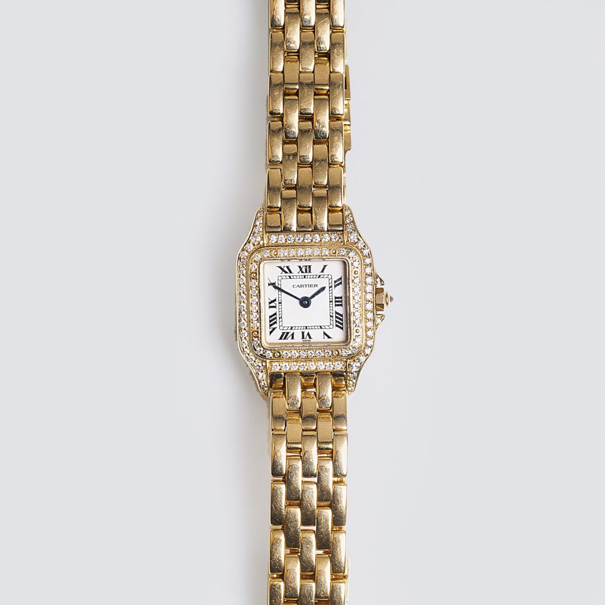 A Vintage Ladie's Wristwatch 'Panthere' with Diamonds