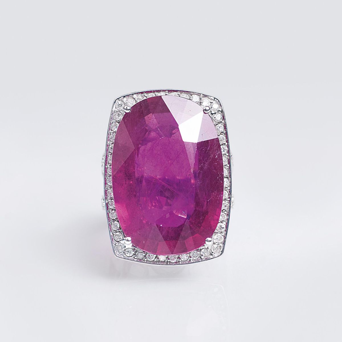 A Large Ruby Diamond Ring - image 2