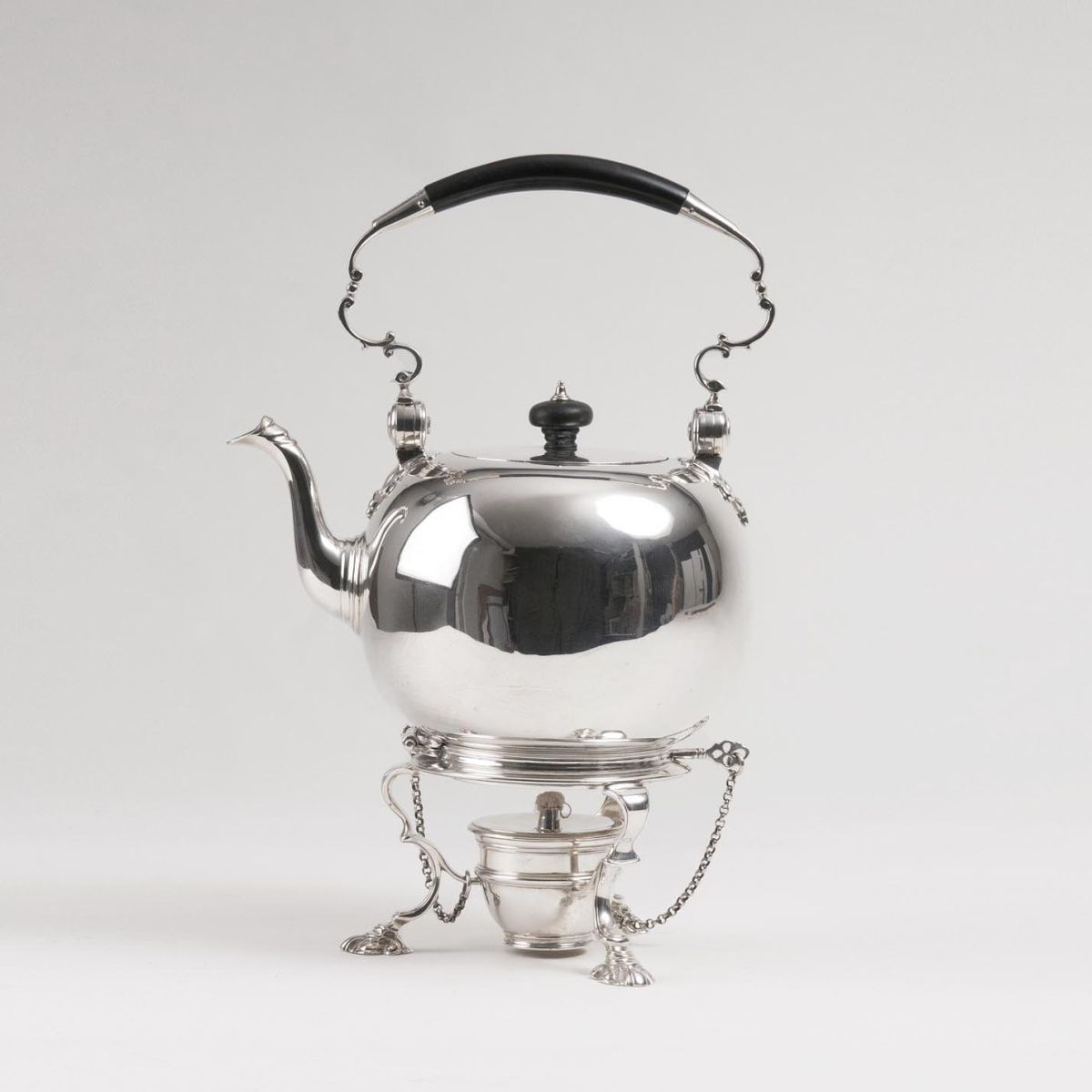Goldsmiths & Silversmiths Co. (William Gibson & John L. Langman) - A Victorian Teapot on Rechaud A Victorian Teapot on Rechaud