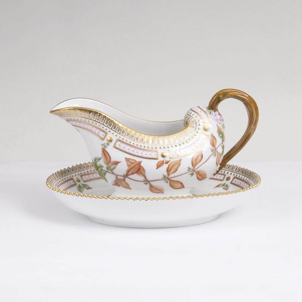 A Flora Danica Sauce Boat 'Isnardia palustris' A Flora Danica Sauce Boat 'Isnardia palustris'