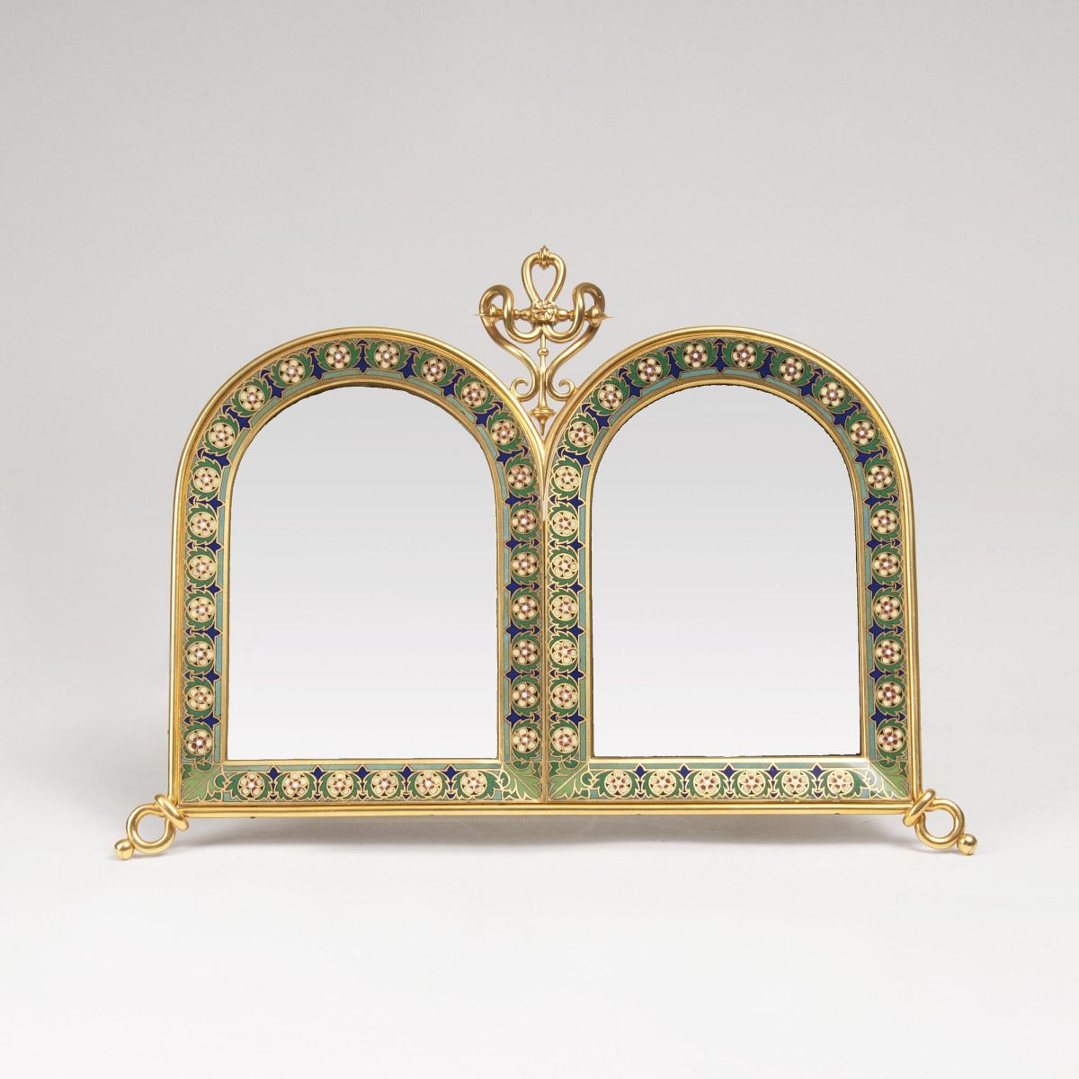 A small Cloisonné Table Mirror A small Cloisonné Table Mirror