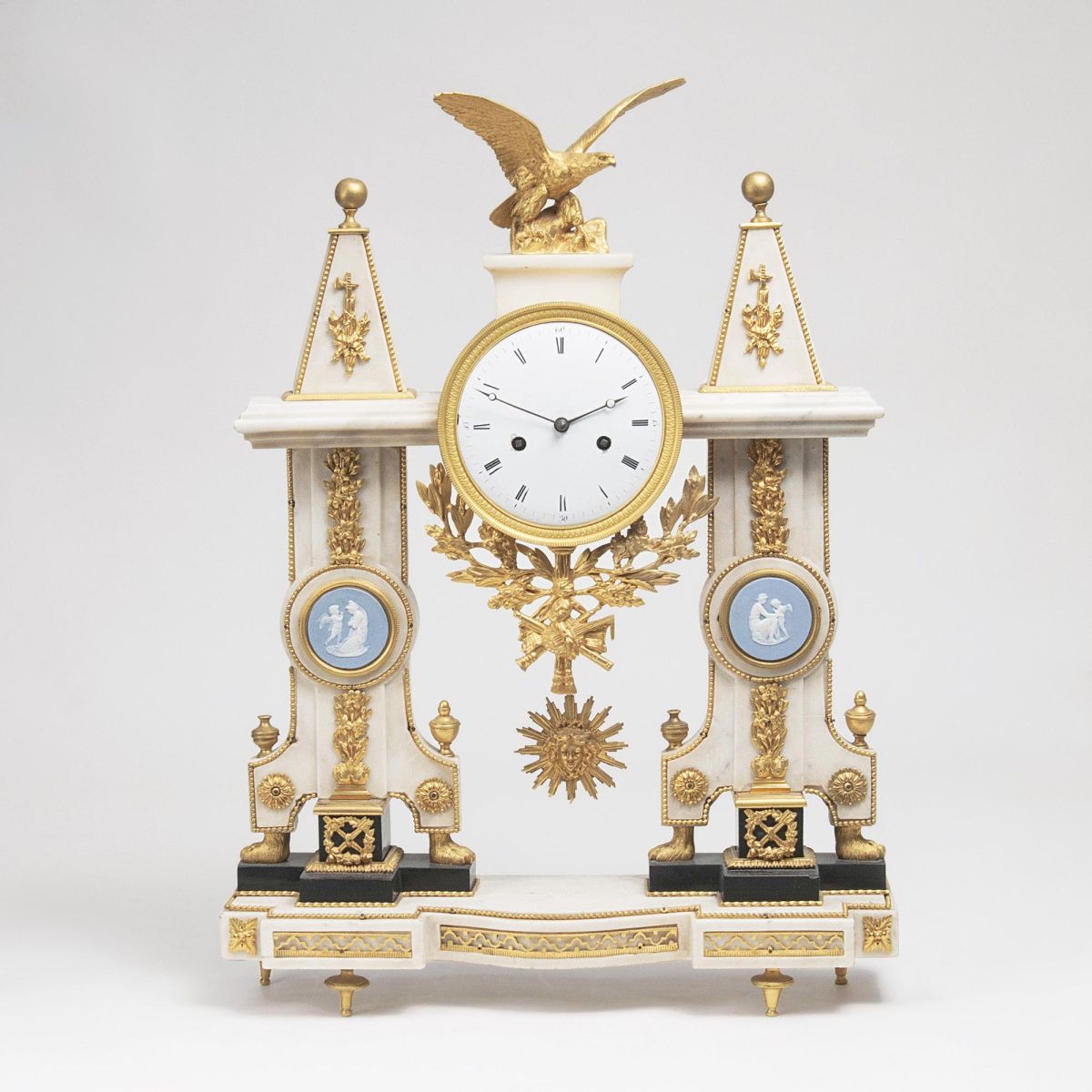 A fine Louis-Seize Pendule 'Portique' with crowning Eagle