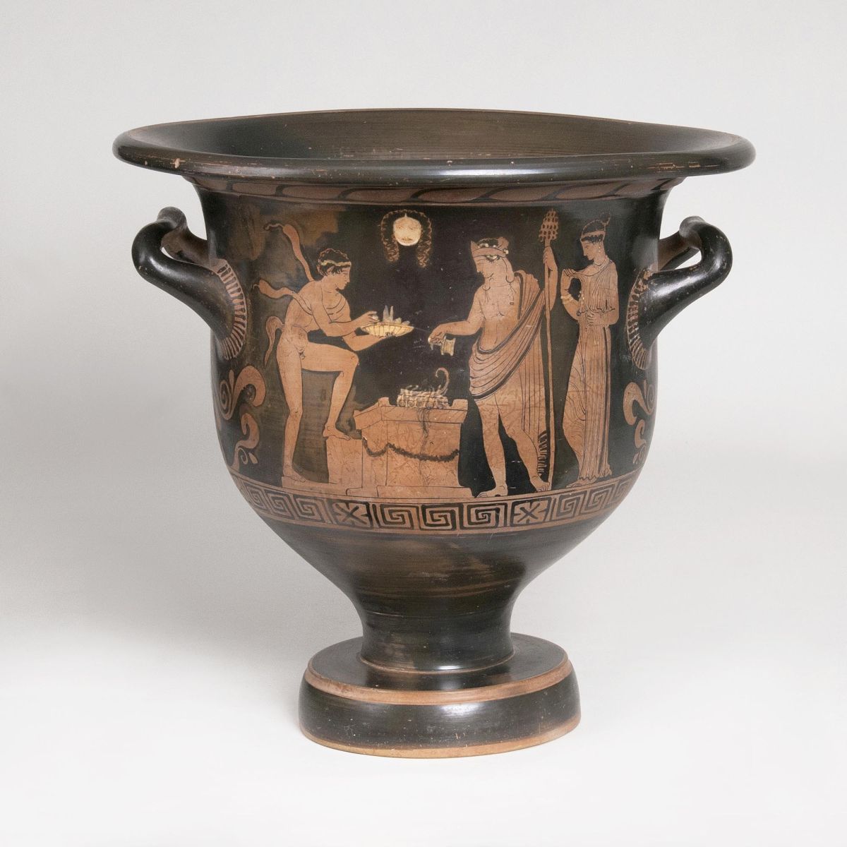 A large Apulian Red-Figured Bell Krater