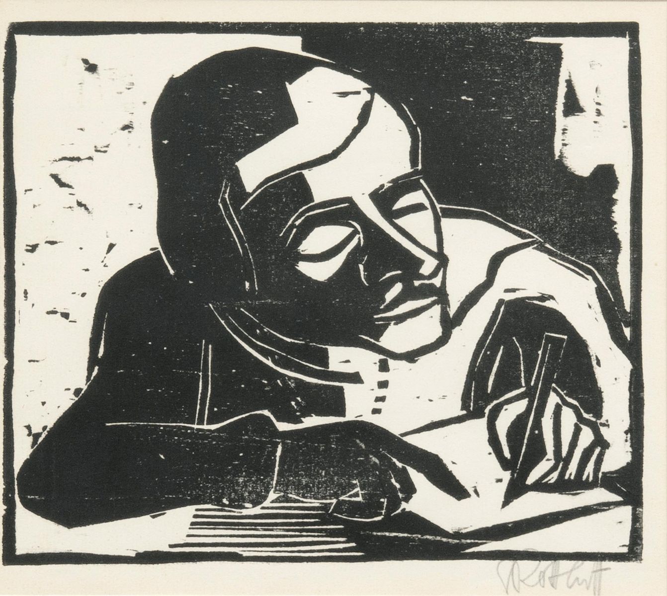 Karl Schmidt-Rottluff - Schreibende Frau - Women writing Schreibende Frau - Women writing