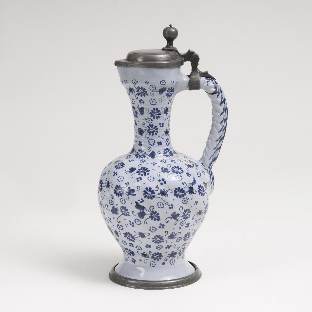 An Ansbach Faience Jug with Bird Decor