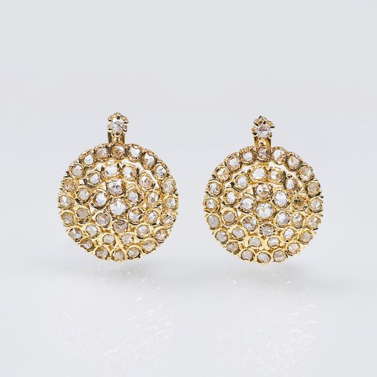 A Pair of Diamond Earrings