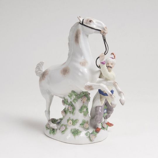 A rare Figure Group 'Turk with Horse'
