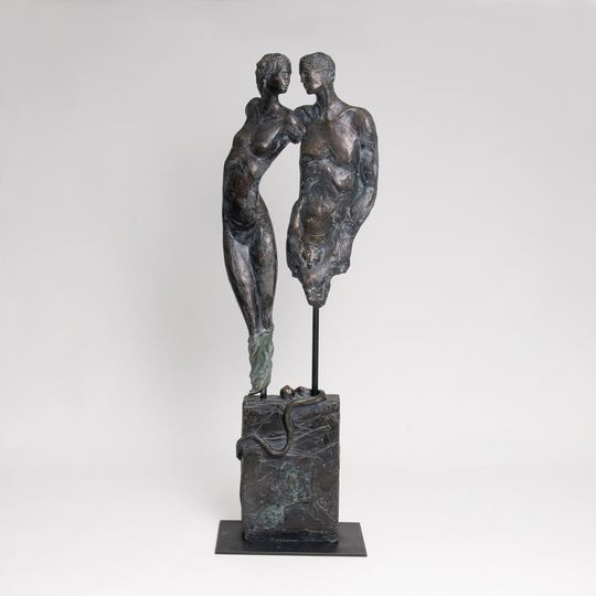 A Figure Group 'Adam and Eve'