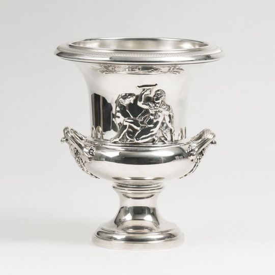 A Champagne Cooler with Relief-Dekor 'Herkules and Lion'