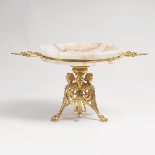 A highly decorative Napoleon III Centrepiece with Onyx Bowl