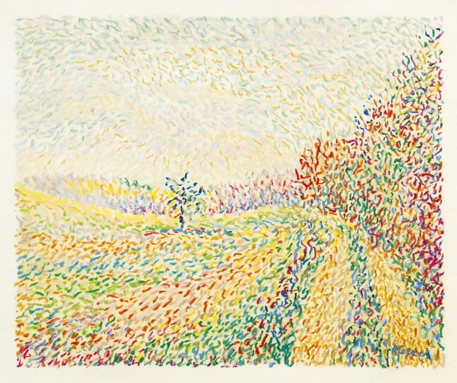 Pointillistische Landschaft