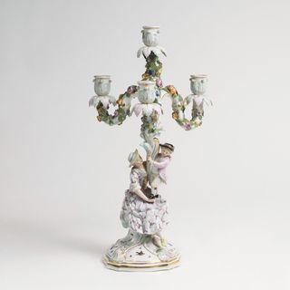 A large Four-armed Figural Chandelier 'Mother and Son'