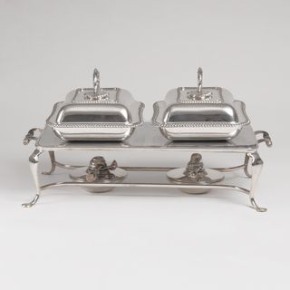 A Pair of George V. Serving Bowls on Rechaud
