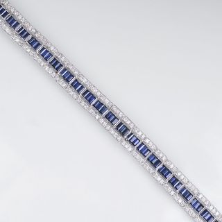 A highcarat Sapphire Diamond Bracelet