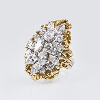 Außergewöhnlicher, hochkarätiger Vintage Diamant-Ring