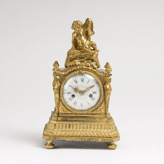 Louis Charles Baltazar, Paris, Uhrenmeister ab 1763 - A Louis-Seize Figure Pendulum 'Victory of Love over Time' A Louis-Seize Figure Pendulum 'Victory of Love over Time'
