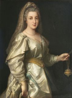 Dame mit Fächer und Lampe