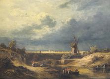 Extensive Landscape with Windmills